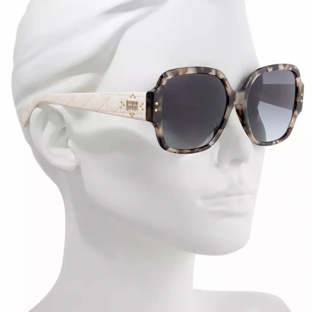 🎉HP🎉New Lady Dior Christian Dior Light Pink💖Studded 57mm Sunglasses Italy